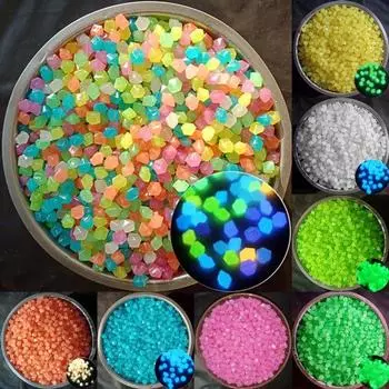 200 шт светящаяся галька красивый хороший светящийся эффект прочное свечение в темном ромбе искусственный камень фиолетовый