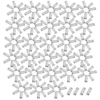 200 шт./уп. Плоская задняя часть акриловой смолы для шитья блестящие кристаллы с отверстием для поделок аксессуары(# 10) 6*17.5mm long strip