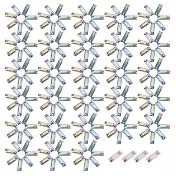 200 шт./упак. Плоская акриловая смола для шитья, блестящие кристаллы с отверстиями, аксессуары для поделок(# 9)