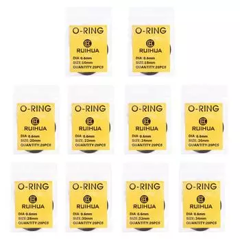 200 шт. водонепроницаемое уплотнительное кольцо, прокладки для задней части часов, инструмент для ремонта часов (0.6mm)