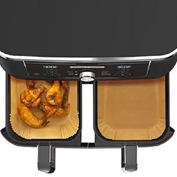 200 шт. вставок для фритюрницы Ninja, пергаментная бумага, одноразовые пищевые прямоугольные принадлежности для выпечки, жарки, сервировки A