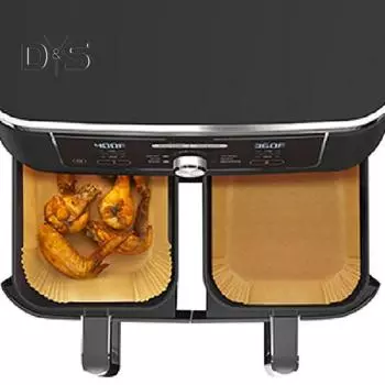 200 шт. вставок для фритюрницы Ninja, пергаментная бумага, одноразовые пищевые прямоугольные принадлежности для выпечки, жарки, сервировки A