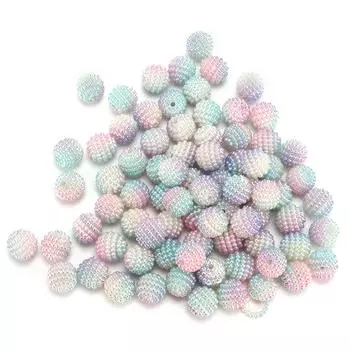 200 шт. жемчужных бусин, цветные перламутровые градиентные бусины в форме пузырей с отверстием для самодельных ювелирных изделий