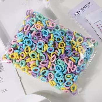 200 шт. Женские Девушки Разноцветные Нейлоновые Эластичные Резинки для Волос Хвост Маленькие Резинки Резинки Скранчи Аксессуары для Волос