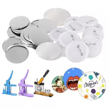 200 шт. Значок кнопки для банки, значок, принадлежности для изготовления значка, детали для значка ручной работы, 58 мм для машины для значков банок, прозрачные принадлежности для творчества своими руками