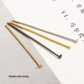 200 Т-образных булавок с плоской головкой для бисероплетения своими руками, заколок для волос ручной работы, серег и ювелирной фурнитуры 16mm 200 pieces