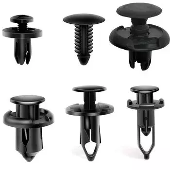 200 универсальных автомобильных фиксаторов - 6 мм, 7 мм, 8 мм, 9 мм, 10 мм - смешанные типы, заклепки для бампераИнструменты для снятия автомобильных деталей 200PCS