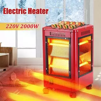200 В 2000 Вт домашний обогреватель, настольный портативный электрический вентилятор, домашний зимний электрический обогреватель, отопление комнаты красный