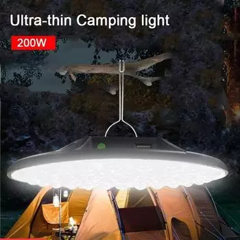 200 Вт Кемпинговый Фонарь Перезаряжаемый Светодиодный Свет Для Палатки Портативный Фонарик Рыбалка Свет Открытый Работы Ремонт Освещение Светодиоды 200W-2400MAH