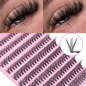 200Clusters Segmented Clusters False Eyelashes Fluffy Faux Mink Lashes DIY False Eyelashes Makeup 30D
