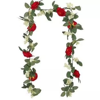 200cm Silk Camellia Vine Artificial Camellia Garland with Leaves Decorations Faux Leaves Floral Greenery for Wedding Wall Garden Home Party Decor шампанского