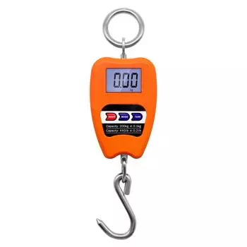 200кг/440фунтов Крановые весы Цифровые промышленные подвесные весы Сверхмощные весы с подвесным крюком Нержавеющая сталь Взвешивание В помещении и на улице