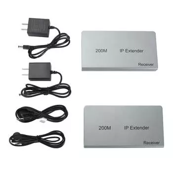 200M KVM IP Extender RJ45 IP Network KVM Over IP Extender Over Cat5e Cat6 HD Multimedia Interface US Plug