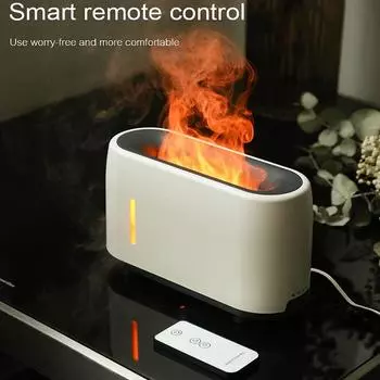 200ml Essential Oil Aroma Diffuser Ultrasonic Flame Air Humidificador Bedroom Fire Humidifier with Remote Control Purificador