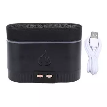 200ML Flame Aromatherapy Diffuser Humidifier Quiet USB Powered Colorful Flame Essential Oil Diffuser