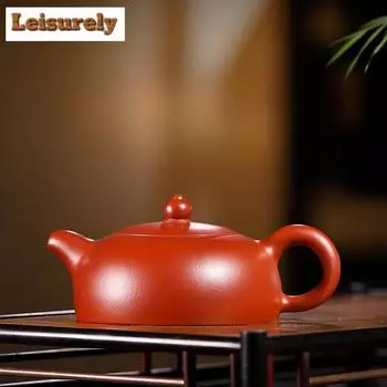 200ml Yixing Purple Clay Teapot Famous Master Handmade Half Moon Pot Raw Ore Dahongpao Mud Tea Brewing Kettle Zisha Tea Set Gift