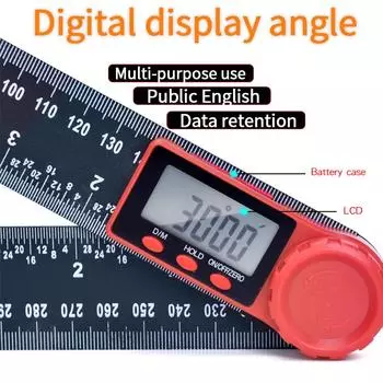 200mm 8 Digital Angle Finder Ruler Protractor Inclinometer Electron Goniometer Angle Length Measuring Tool