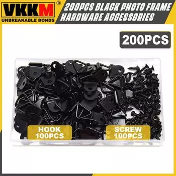 200Pcs black photo frame hardware accessories