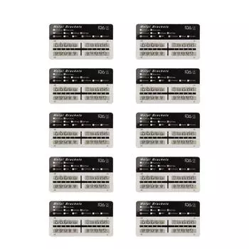 200pcs Dental Brackets Brace Highly Polished Metal Teeth Bracket Brace Black White