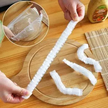 200pcs Disposable Food Cover Plastic Wrap Durable Elastic Food Lids for Bowls Elastic Plate Covers For Kitchen Food Saver Bag 200Pcs