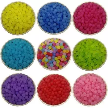 200 шт. глазурь DIY поделки круглые бусины материал ручной работы аксессуары для изготовления ювелирных изделий фурнитура модные акриловые бусины конфетного цвета 10