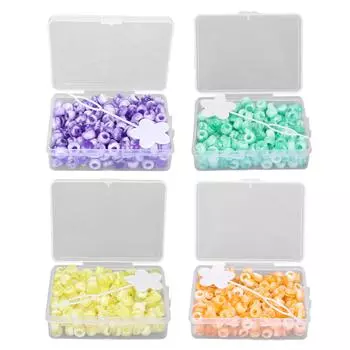 200 шт. Бусины для волос модные акриловые конфетные разноцветные бусины для украшения волос Yellow