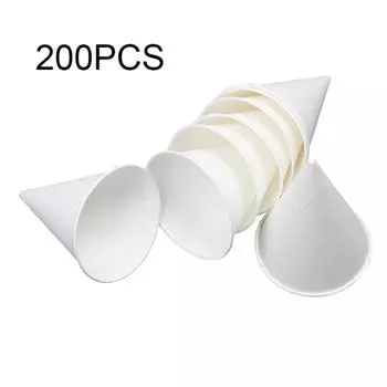 200pcs Leakproof Snow Cone Cups 3.7/4.5 OZ Ice Cream Cup Practical Shaved Ice Cups Parties S