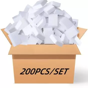 200 шт. Волшебная чистящая губка, многофункциональная волшебная салфетка для мытья посуды, губка для мытья чаши 10*6*1,5 см 200PCS(10*6*1.5CM)