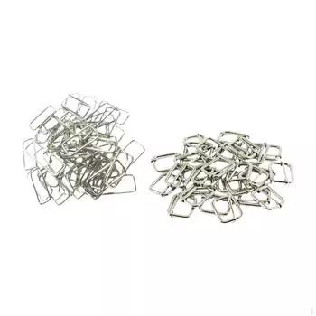200Pcs Rectangle Buckles Slide Glide Luggage Connectors Sturdy Sliders DIY Crafting