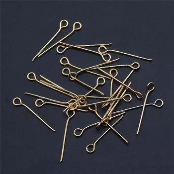 200шт шпильки для глаз, компоненты ювелирных изделий, аксессуары золотого цвета, железо 20 мм