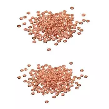 200x бусины-разделители в форме розы и снежинки, фурнитура для ювелирных изделий, сделай сам, 6 мм + 5 мм 5mm+6mm