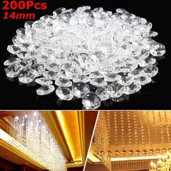 200x искусственная хрустальная люстра, украшения, отражатели света, прозрачная капля