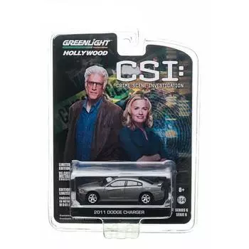 2011 DODGE CHARGER из телешоу РАССЛЕДОВАНИЕ МЕСТА ПРЕСТУПЛЕНИЯ Greenlight Collectibles Scale CSI 164