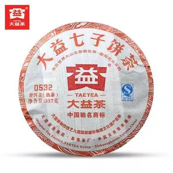 2012 год Menghai Dayi 0532 Чай Пуэр 357г Спелый чай Пуэр Торт Пуэр Беенг Ча 357g