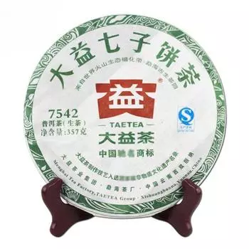 2012 TAETEA 7542 Шэн Пуэр Дайи 1401 Batch Raw Pu er Menghai Чайный пирог 357г