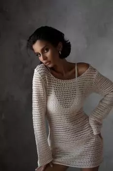 2013 — Бежевое ажурное платье Bohemai Sahara