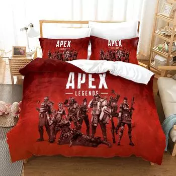 2014 Комплект постельного белья APEX Legends Single Twin Full Queen King Size Комплект постельного белья для подростковой спальни Комплекты пододеяльников с 3D принтом 0 AU Single(140x210cm)