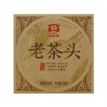 2014 TAETEA Lao Cha Tou Dayi Menghai Puerh Puer Спелый чай в кирпичиках 100г 1401 партия 100 g