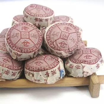 2015 Laocang Mini Shu Puer Tuo Cha Клейкий аромат спелого риса Пуэр Туоча 100g / 3.53oz