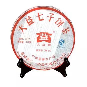 2016 г. TAETEA 7752 Ripe Puer Tea Cake Batch 1601 Чай Шу Пуэр 357г/12.59унц.