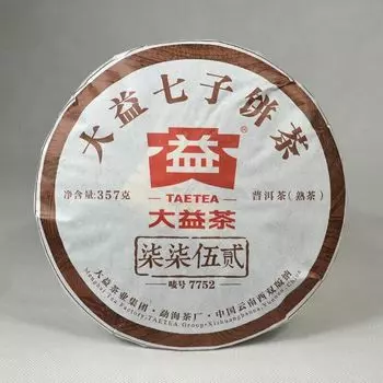 2016 Юньнань Мэнхай Дайи 7752 1601 Чай Шу Пу Эр Пуэр 357 г Спелый чайный пирог Пуэр