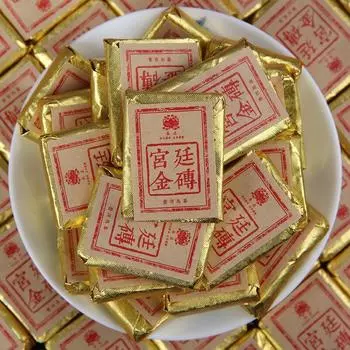 2016 Palace Gold Brick Спелый чай Пуэр Мини-чай из кирпича Gongting Jin Zhuan Shu Puer Tea 100g