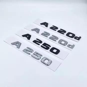 2017 буквы A180 A200 A220 A250 A260 A180d A220d 4Matic ABS эмблема для Mercedes Benz A W176 W177 багажник автомобиля задний логотип 4Matic серебряный