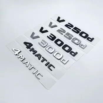 2017 буквы V250d V300d NIGHT EDITION ABS эмблема для Mercedes Benz V Class W447 автомобильный значок на крыле багажника заводская табличка с логотипом glossy black 4Matic