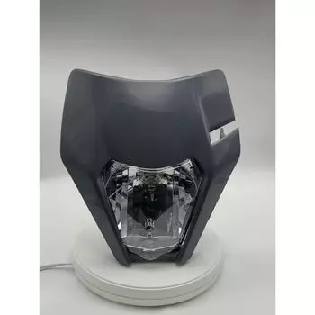 2017 Model Suitable for KTM Constant Ship Kvis Scrambling Motorcycle Neutral Restoration Accessories Headlight Ghost Face Light Grey (12v 35W)