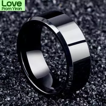 2017 Модные Ювелирные Изделия Шарм Кольцо Мужские Кольца Из Нержавеющей Стали Черные Кольца Для Женщин 7 золотой