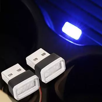 2018 Новый автомобильный светодиодный мини-usb-светильник для ног в салоне автомобиля, светодиодный бесплатный модифицированный светильник для автомобиля, атмосферные огни USB, аксессуары для стайлинга автомобиля синий