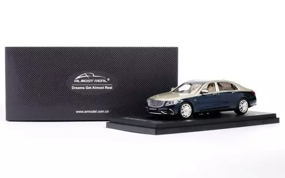 2019 Антрацитовый серебристый масштабная модель автомобиля 420108 [Almost Real] Mercedes-Maybach S-Class - - Синий/Арагонит 1/43