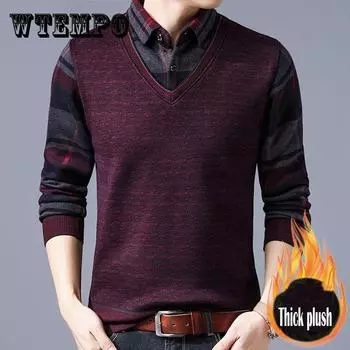 2019 модный брендовый свитер, мужские пуловеры, облегающие джемперы, вязаные осенние повседневные мужские одежды M