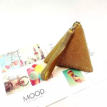 2019 новая универсальная треугольная большая коричневая сумка-клатч со стразами сумка для ужина осень и зима новые универсальные модели доступны чёрный